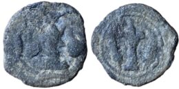 Ancient SASANIAN EMPIRE: Shahpur II, 309-379, lead pashiz (4.30 g/ 18mm), NM, ND, G-—, standard design, , Fine
