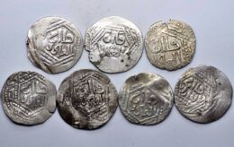 Group lot of 7 Silver Mongol coins, Ilkhanids
