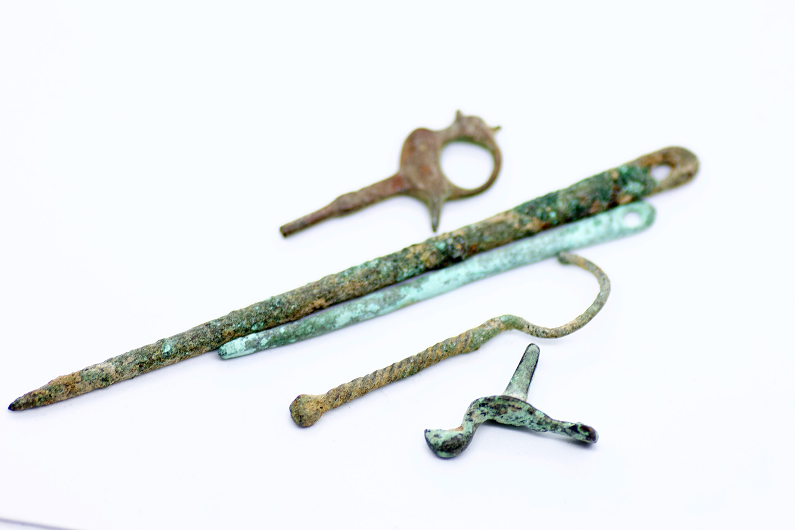 Lot of 5 Ancient (Byzantine or Sassanian) Bronze Khul pin