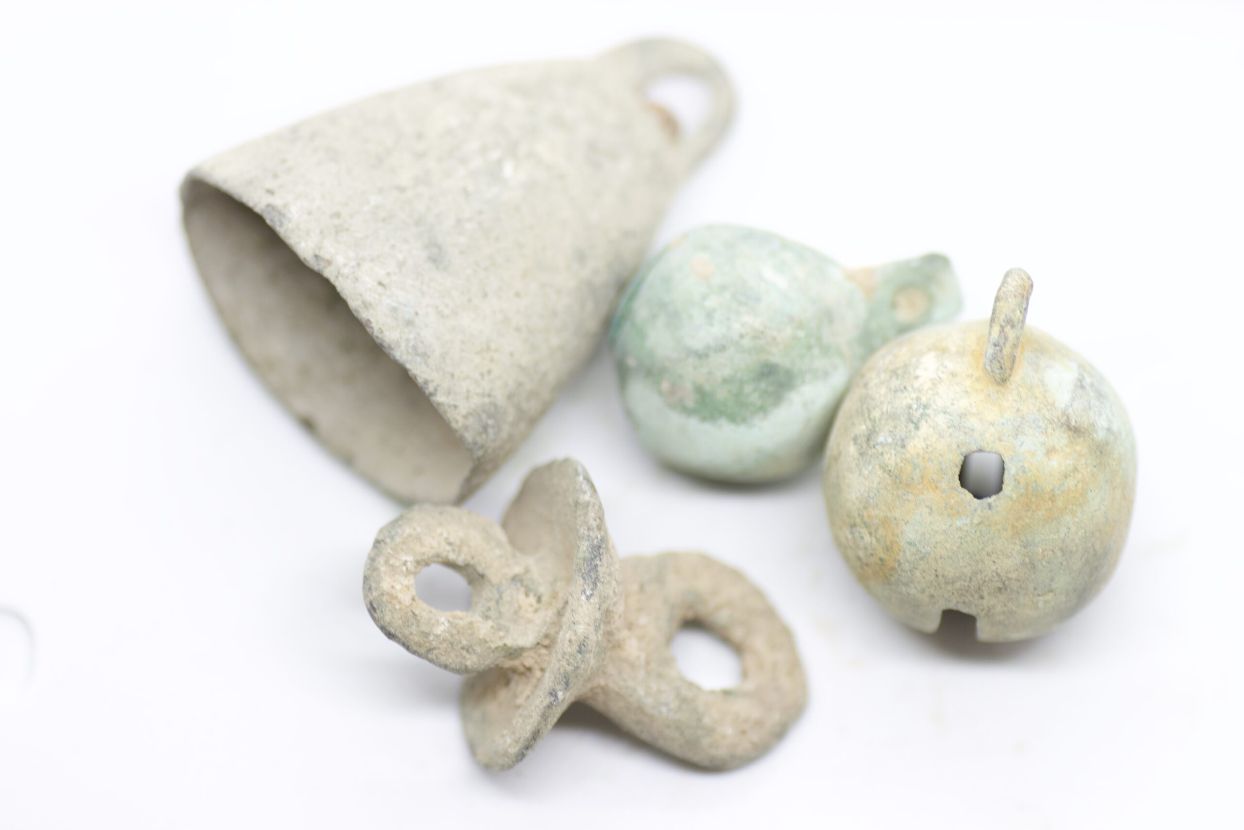 Lot of 4 Ancient Sassanian Bronze Bell.