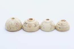 Group of 4 Ancient Ivory spindle whorl