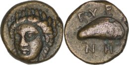 Aeolis, Grynion Æ Facing Apollo & Mussel Shell Circa 300 BC