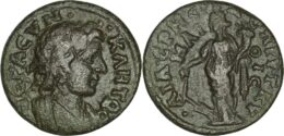 AEOLIS. Cyme. Pseudo-autonomous issue during the reign of Commodus. A.D. 177-192. AE