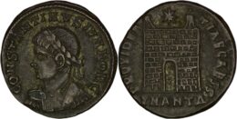 Roman Imperial. Constantine II, as Caesar (AD 316-337). Æ Follis. Antioch mint. Struck 326-7 AD
