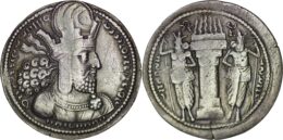 Sasanian Empire. Shapur I, 240-272. AR Drachm. Mint I (‘Ctesiphon’)