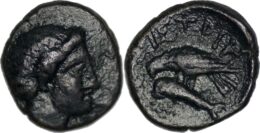 Moesia. Istros (Circa 280-200 BC) Æ. sea eagle left, grasping dolphin