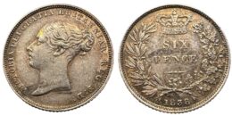 United Kingdom. Victoria (1837-1901). Silver 6 Pence. 1838