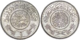 Saudi Arabia. Abdulaziz bin Abdulrahman (1921-1953). Silver 1 Riyal. AH 1370