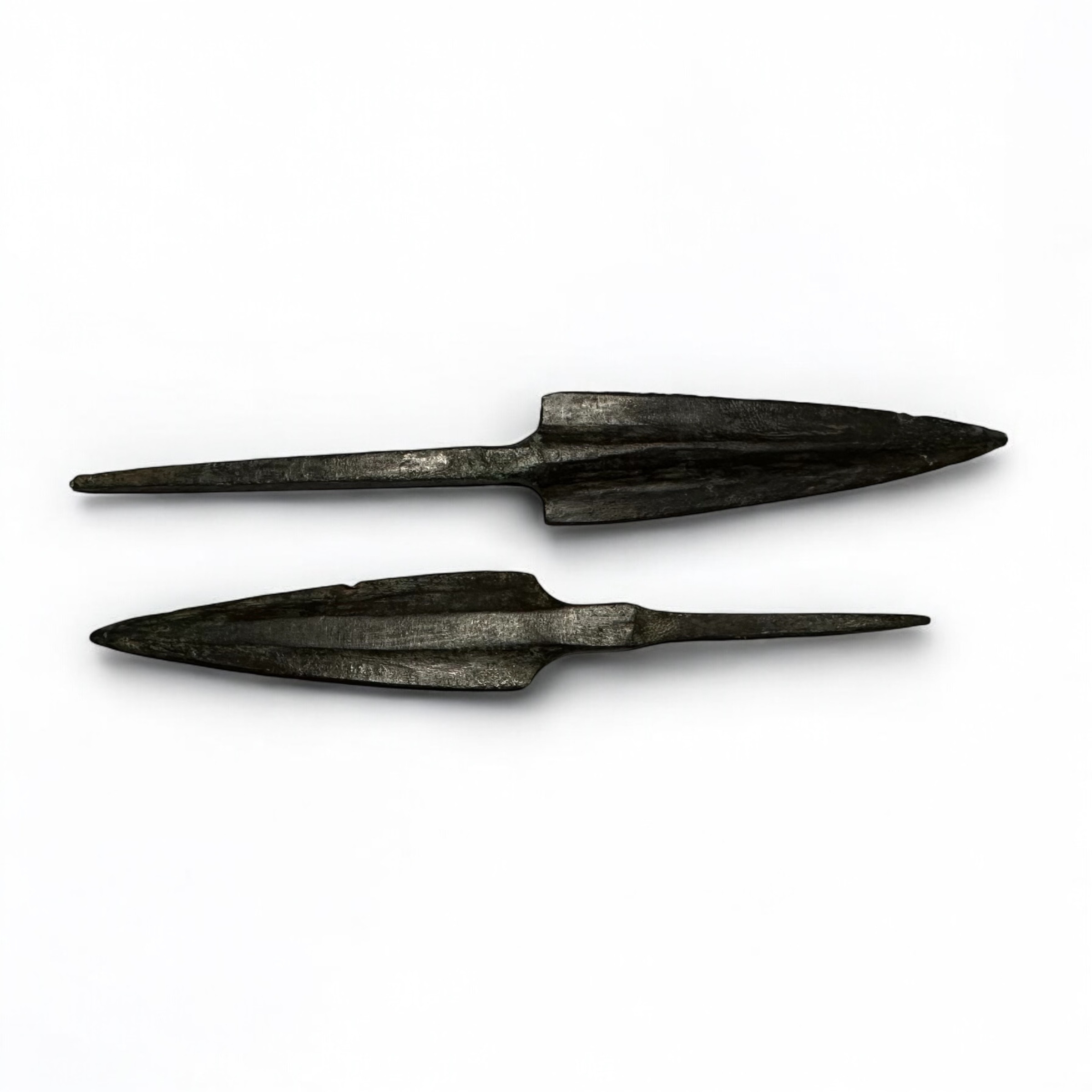 Lot of 2 Bronze Arrow/ Spearheads. 1st Millenium BC