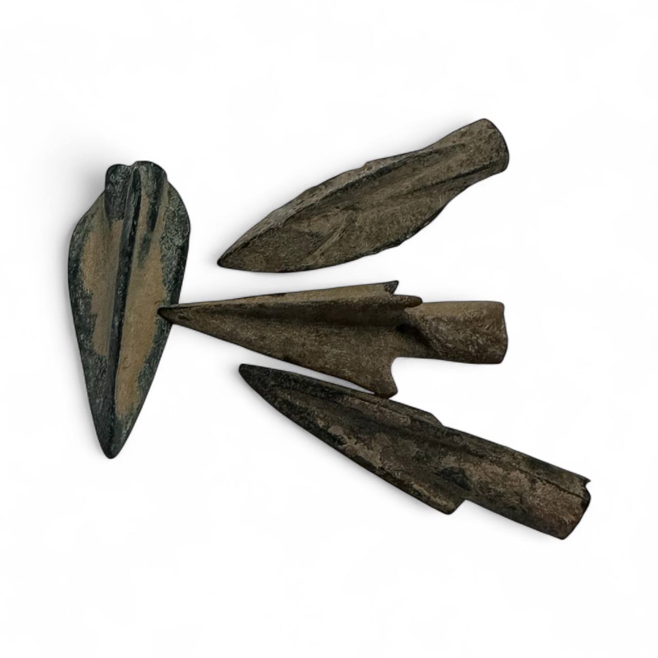 Lot of 4 Bronze Arrowheads. 1st Millennium BC