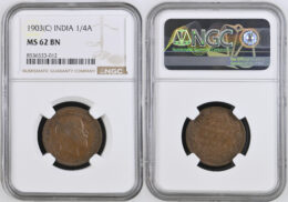 British-India. Edward VII (1901-1910). 1/4 Anna. 1903 C