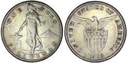 Philippines. Silver Peso. 1908 S