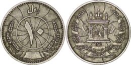 Afghanistan. Muhammed Zahir Shah. Silver 10 Pul. AH 1316