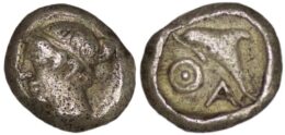 Thrace. Thasos (412-404 BC). AR Hemiobol