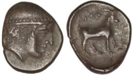 Ainos. Thrace. AR Diobol. Circa 435-405 BC