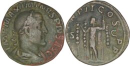 Roman Empire. Maximinus I Thrax (AD 235-238). Æ Sestertius. Rome
